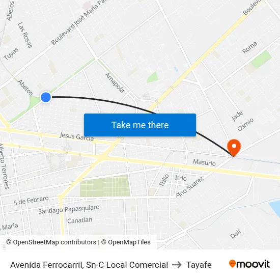 Avenida Ferrocarril, Sn-C Local Comercial to Tayafe map