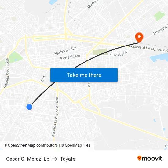 Cesar G. Meraz, Lb to Tayafe map