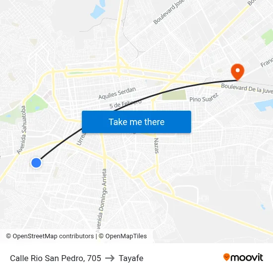 Calle Rio San Pedro, 705 to Tayafe map
