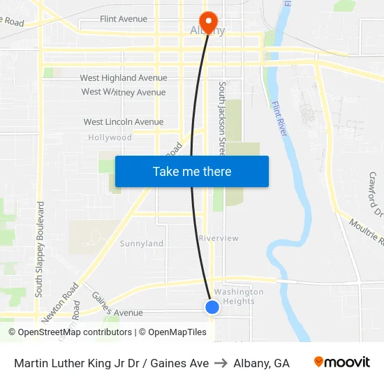 Martin Luther King Jr Dr / Gaines Ave to Albany, GA map