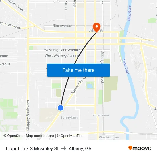 Lippitt Dr / S Mckinley St to Albany, GA map