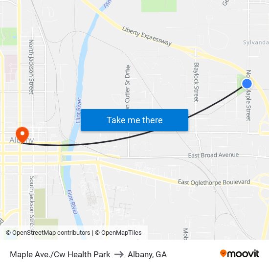 Maple Ave./Cw Health Park to Albany, GA map