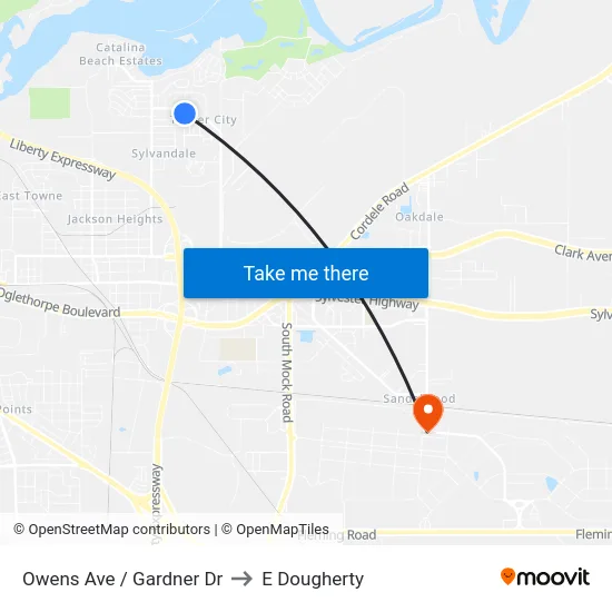 Owens Ave / Gardner Dr to E Dougherty map