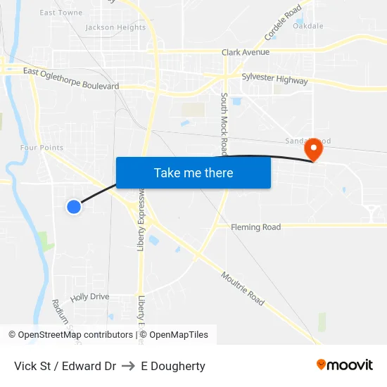 Vick St / Edward Dr to E Dougherty map