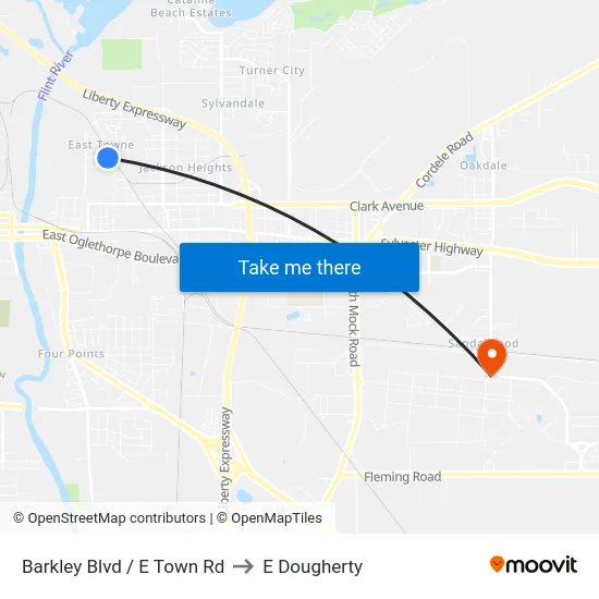 Barkley Blvd / E Town Rd to E Dougherty map