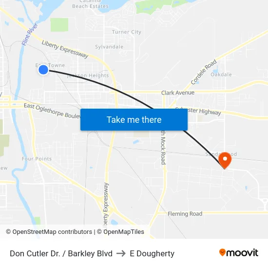 Don Cutler Dr. / Barkley Blvd to E Dougherty map