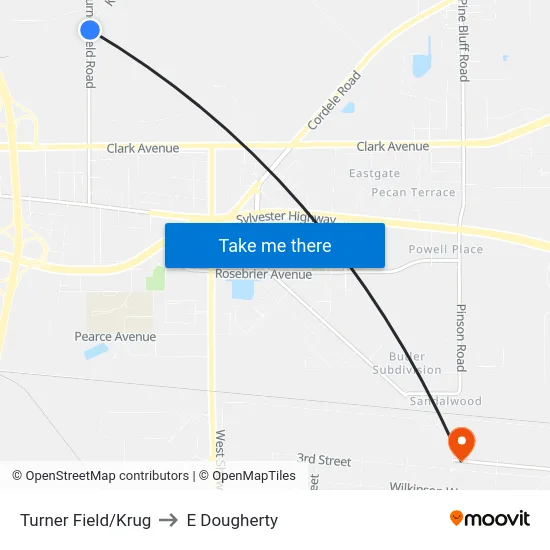 Turner Field/Krug to E Dougherty map