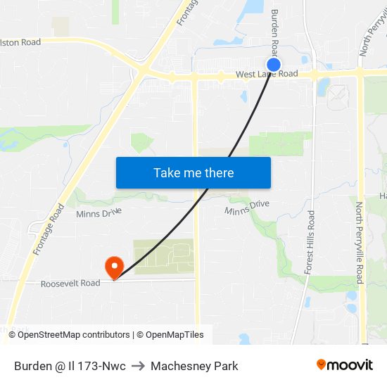 Burden @ Il 173-Nwc to Machesney Park map