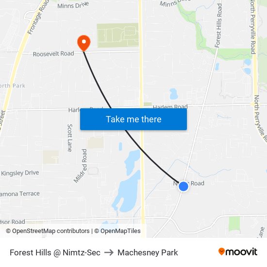 Forest Hills @ Nimtz-Sec to Machesney Park map