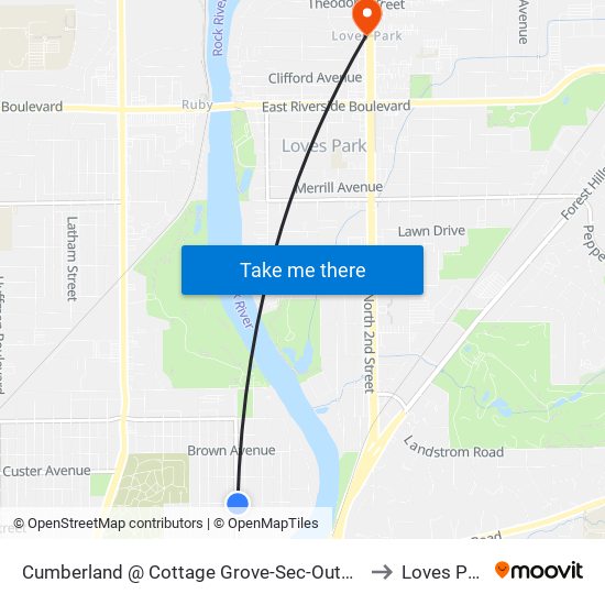 Cumberland @ Cottage Grove-Sec-Outbound to Loves Park map