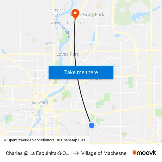 Charles @ La Esquinita-S-Outbound to Village of Machesney Park map