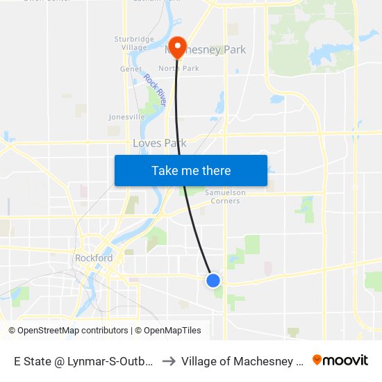 E State @ Lynmar-S-Outbound to Village of Machesney Park map