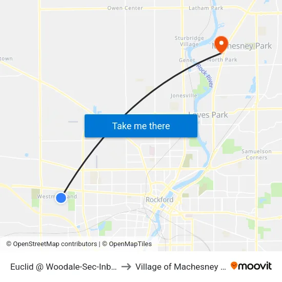Euclid @ Woodale-Sec-Inbound to Village of Machesney Park map