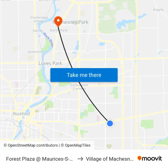Forest Plaza @ Maurices-S-Outbound to Village of Machesney Park map