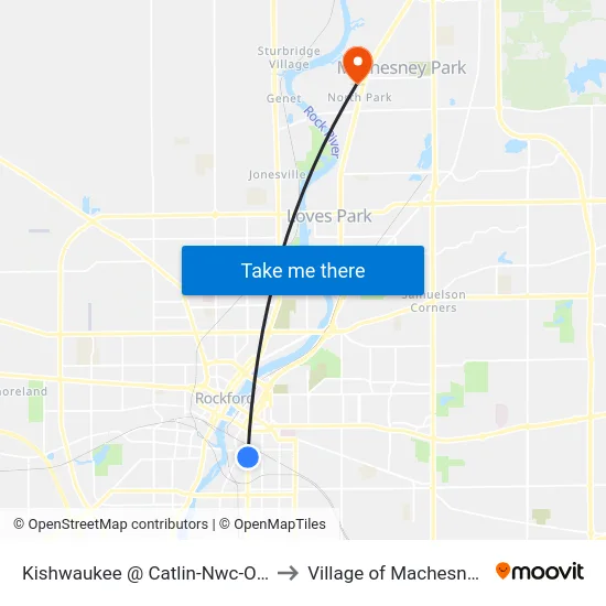 Kishwaukee @ Catlin-Nwc-Outbound to Village of Machesney Park map