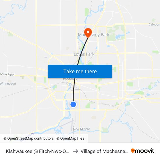 Kishwaukee @ Fitch-Nwc-Outbound to Village of Machesney Park map