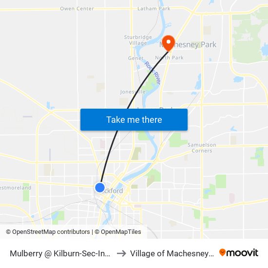 Mulberry @ Kilburn-Sec-Inbound to Village of Machesney Park map