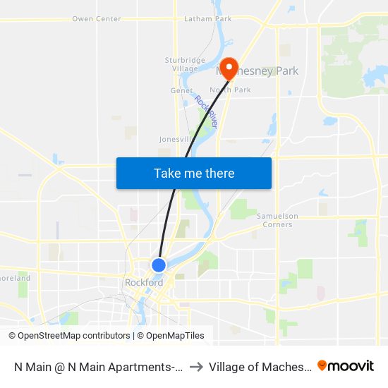 N Main @ N Main Apartments- E - Outbound to Village of Machesney Park map