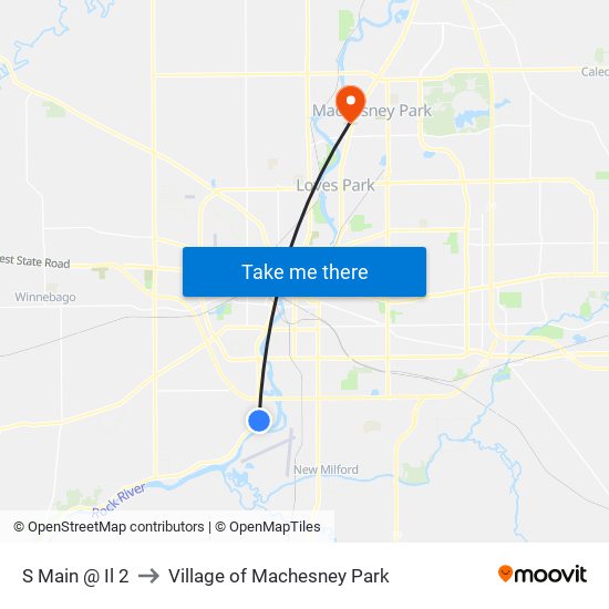 S Main @ Il 2 to Village of Machesney Park map