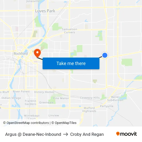 Argus @ Deane-Nec-Inbound to Croby And Regan map