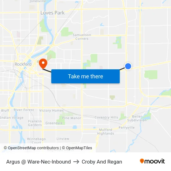 Argus @ Ware-Nec-Inbound to Croby And Regan map