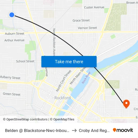 Belden @ Blackstone-Nwc-Inbound to Croby And Regan map