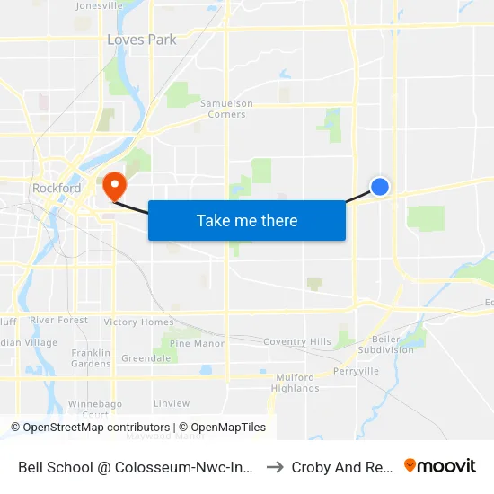 Bell School @ Colosseum-Nwc-Inbound to Croby And Regan map