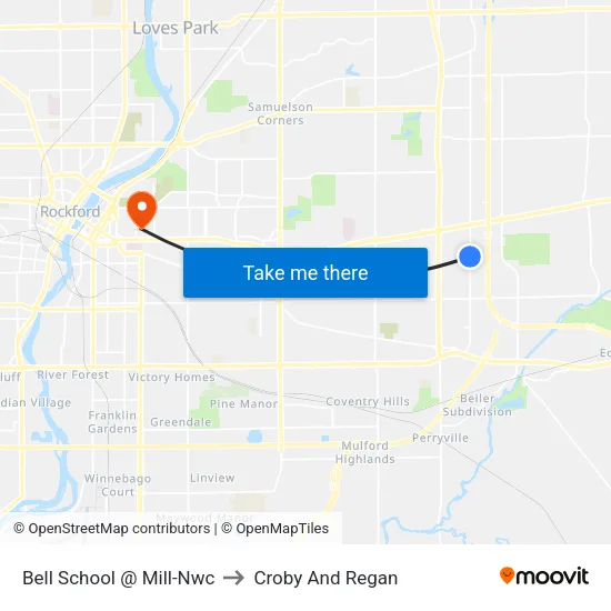 Bell School @ Mill-Nwc to Croby And Regan map