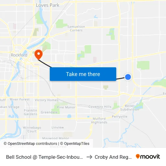Bell School @ Temple-Sec-Inbound to Croby And Regan map