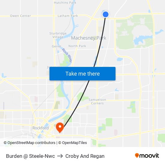 Burden @ Steele-Nwc to Croby And Regan map