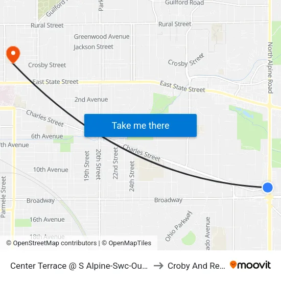 Center Terrace @ S Alpine-Swc-Outbound to Croby And Regan map