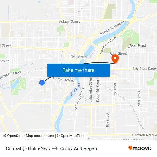 Central @ Hulin-Nwc to Croby And Regan map