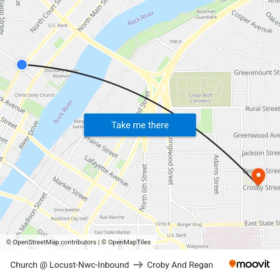 Church @ Locust-Nwc-Inbound to Croby And Regan map