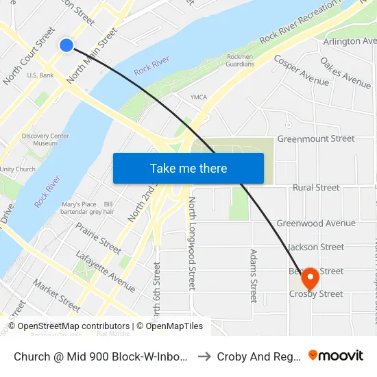 Church @ Mid 900 Block-W-Inbound to Croby And Regan map