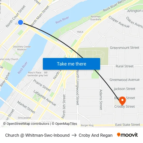 Church @ Whitman-Swc-Inbound to Croby And Regan map