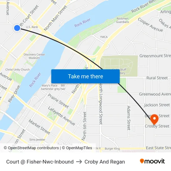 Court @ Fisher-Nwc-Inbound to Croby And Regan map
