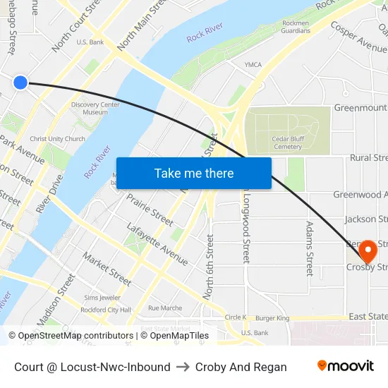 Court @ Locust-Nwc-Inbound to Croby And Regan map