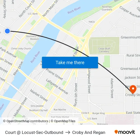 Court @ Locust-Sec-Outbound to Croby And Regan map