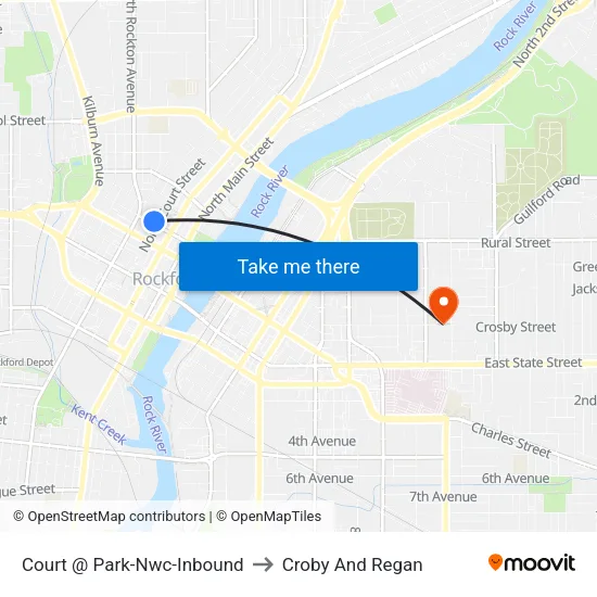 Court @ Park-Nwc-Inbound to Croby And Regan map