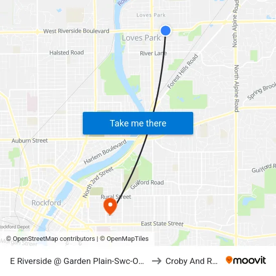 E Riverside @ Garden Plain-Swc-Outbound to Croby And Regan map