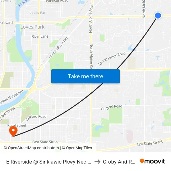 E Riverside @ Sinkiawic Pkwy-Nec-Inbound to Croby And Regan map