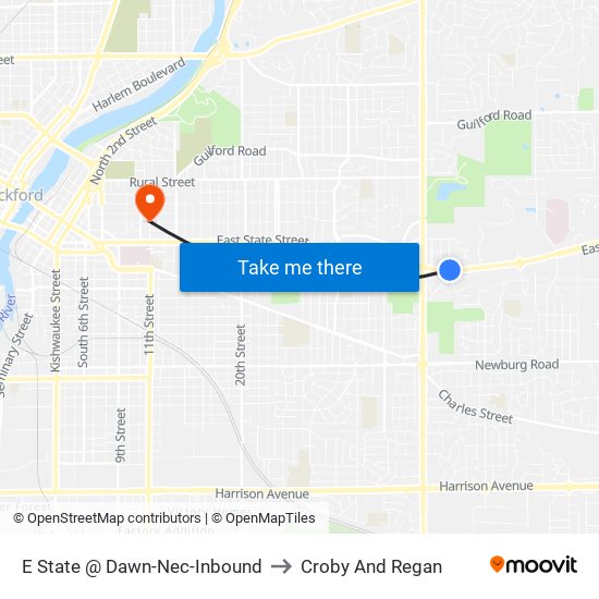 E State @ Dawn-Nec-Inbound to Croby And Regan map