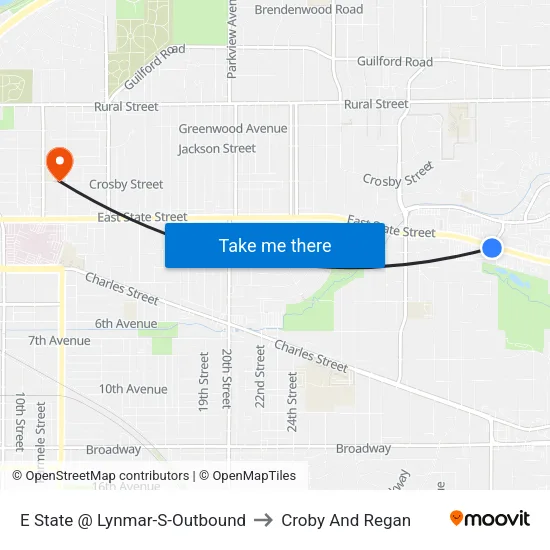 E State @ Lynmar-S-Outbound to Croby And Regan map