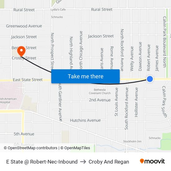 E State @ Robert-Nec-Inbound to Croby And Regan map