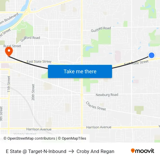 E State @ Target-N-Inbound to Croby And Regan map