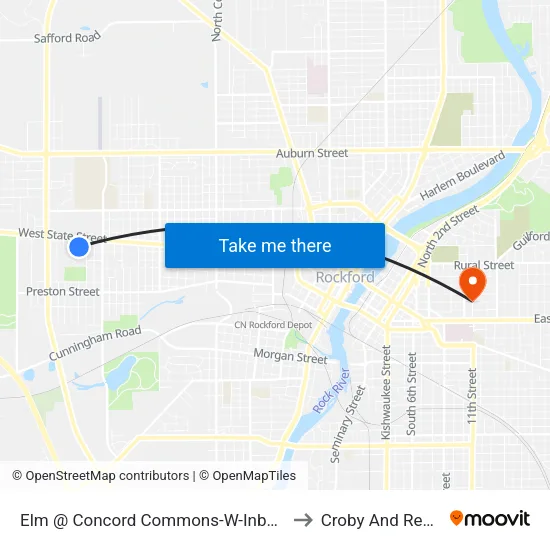 Elm @ Concord Commons-W-Inbound to Croby And Regan map