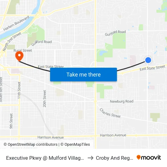 Executive Pkwy @ Mulford Village-E to Croby And Regan map