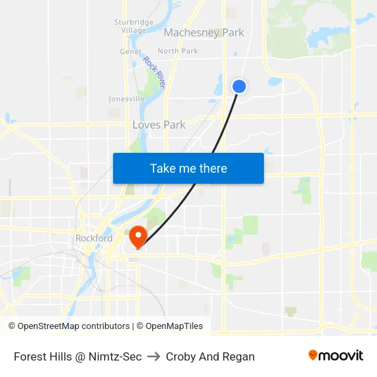 Forest Hills @ Nimtz-Sec to Croby And Regan map