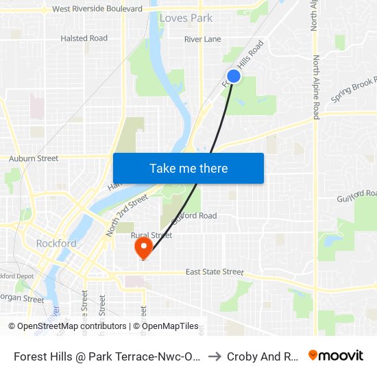 Forest Hills @ Park Terrace-Nwc-Outbound to Croby And Regan map