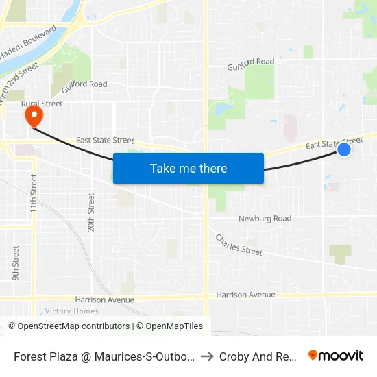 Forest Plaza @ Maurices-S-Outbound to Croby And Regan map